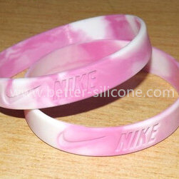 Color Swirl Silicone Rubber Wristband