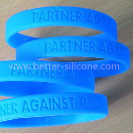 Debossed Silicone Rubber Wristband