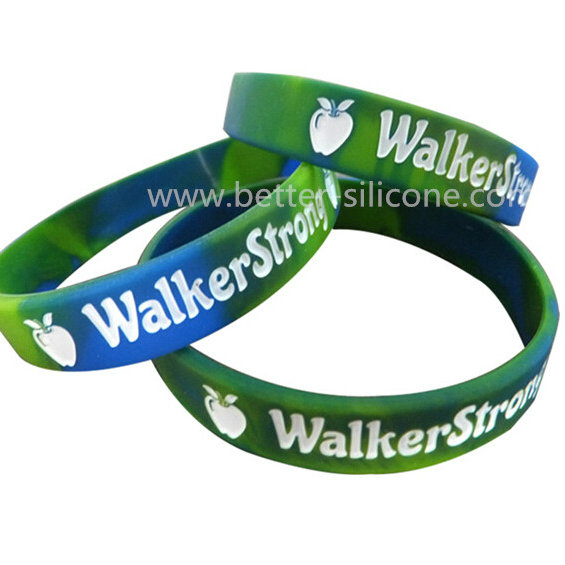 Debossed and Color Filled Rubber Band