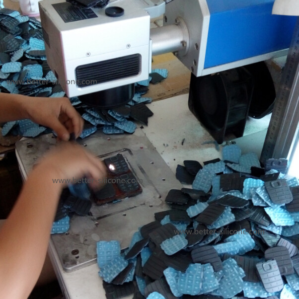 Elastomer Plastic Silicone Rubber Laser Etching Keypad from China