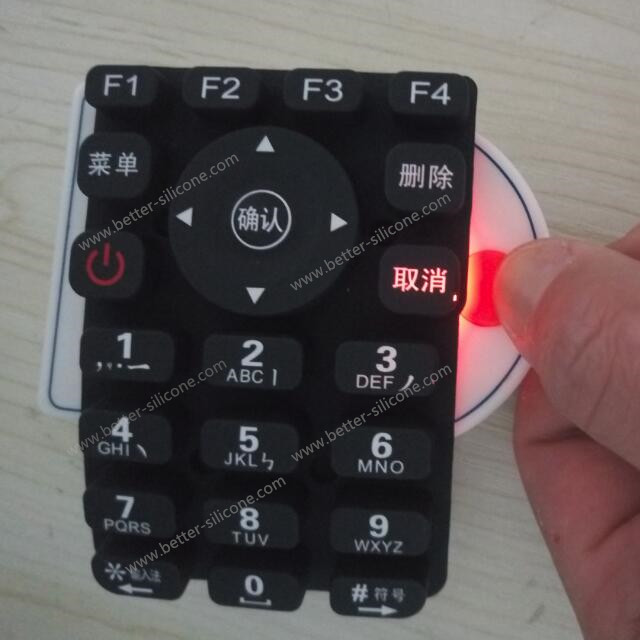Translucent Silicone Backlight Keypad